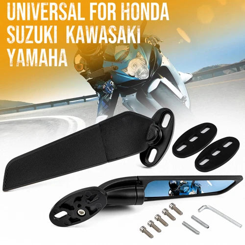 Fit for Suzuki GSXR600 GSXR750 GSXR1000 Rearview Side Mirrors Adjustable Mirrors
