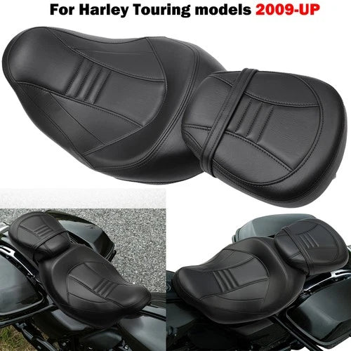 Low-Profile Driver & Passenger Seat Fit For Harley Touring Road Glide 2009-2022