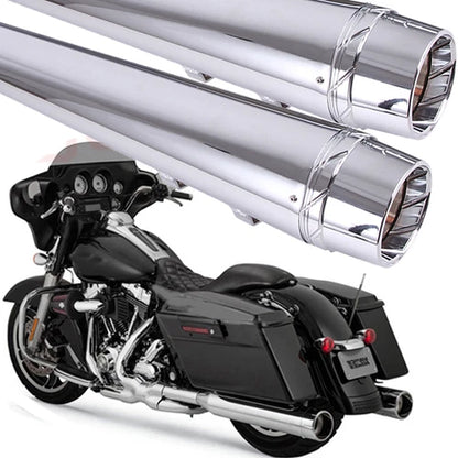 Chrome 4" Mufflers Exhaust Pipe For Harley Electra Road King Street Glide 95-16