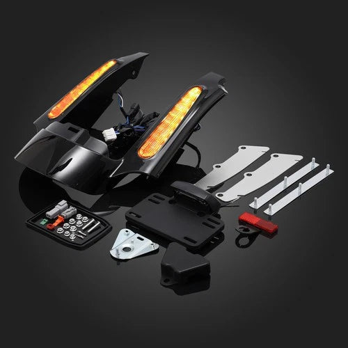 Rear Fender Fascia Set & Led Light For Harley Road King Street Glide 2009-2013
