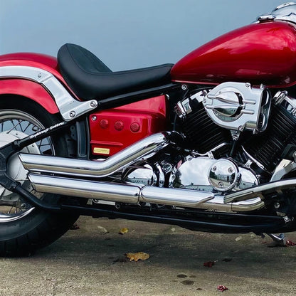 For Yamaha V star 650 XVS650 Shortshots Staggered Exhaust Pipes Dragstar 400 650