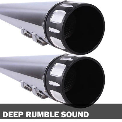 4" Slip On Mufflers Exhaust Pipes For DNA Harley Road Street Electra Glide 95-16