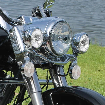 Passing Turn Signals Driving Fog Spot Light Bar For Harley Road King 1994-2013