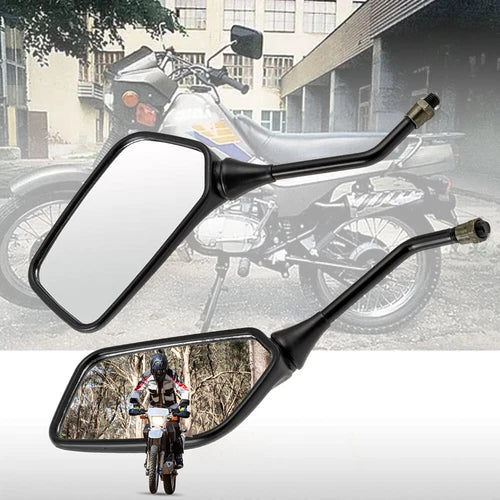 10mm Left + Right For Honda Kawasaki Suzuki Motorcycle Rearview Side Mirrors