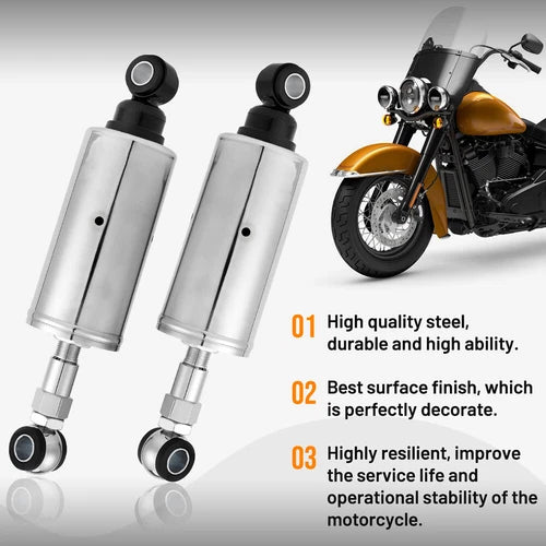 Chrome Adjustable Shocks Absorbers For 1989-99 Harley Softail & Heritage Softail