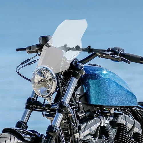 15.5" Motorcycle Windscreen Windshield For Yamaha Harley 7/8" or 1" Handlebars