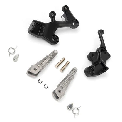 Front Driver FootPegs Bracket Kit Fit For Kawasaki Kawasaki Ninja 400 2018-2024