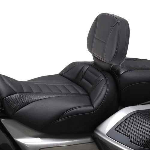 Black Plug-In Rider Driver Backrest Pad Fit For Harley Road Glide King 2009-2025