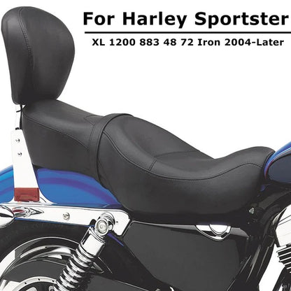 Two-Up 2 Up Driver Passenger Seat For Harley Sportster Iron XL 883 XL 1200 04-Up