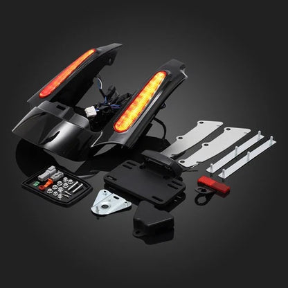 Rear Fender Fascia Set Led light For Harley Road King Street Electra Glide 09-13