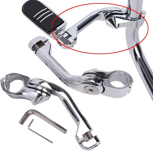 Highway Long Angled Foot Pegs Mount For Harley Softail Electra Road Street Glide
