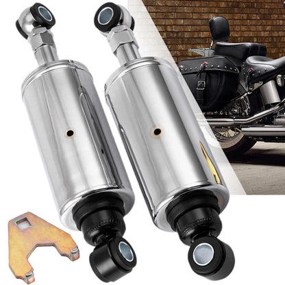 Chrome Adjustable Lowering Shocks For 1989-1999 Harley Softail FLST FXST Fatboy