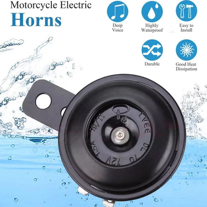 12V Waterproof Loud 105dB Universal Motorcycle ATV Scooters Mopeds Go-Karts Horn