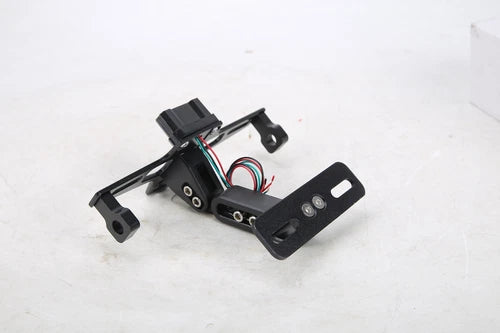 Black Universal Motorcycle Tail Tidy Fender LED Light License Plate Holder