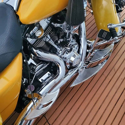 Front + Rear CNC Floorboards Foot Pegs Footrest Pedals For Harley FLTR FLHR