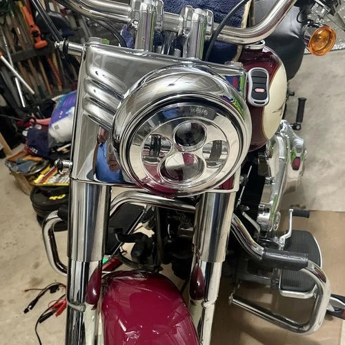7'' Headlight Housing Light Bucket For Harley Softail & Heritage Softail 1986-11