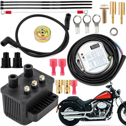For Harley Big Twin Evo 883 53-660 Single Fire Programmable Ignition Kit