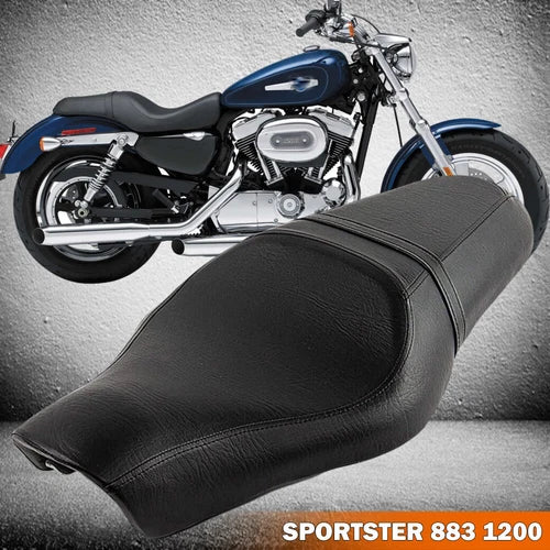 Driver & Passenger Seat Cushion Saddle Two up For Harley Sportster XL883N XL1200