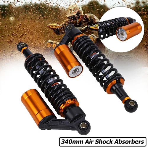 13.5" 340mm Motorcycle Rear Air Shocks Absorbers Suspensions For Harley Touring