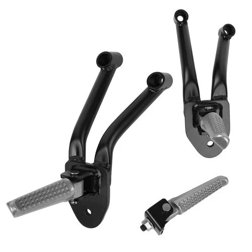 Black Passenger Footpegs Footrests Fits For Honda Rebel CMX300 CMX500 2017-2025