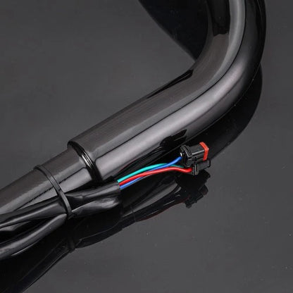 Pre-Wired 14" Rise Meathook Ape Hanger Handlebars For Harley Electra Glide 14-23