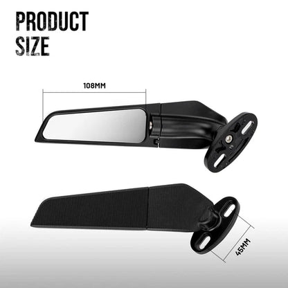 Adjustable Rearview Wind Wing Side Mirror For Kawasaki NINJA 400 250/300 500 650