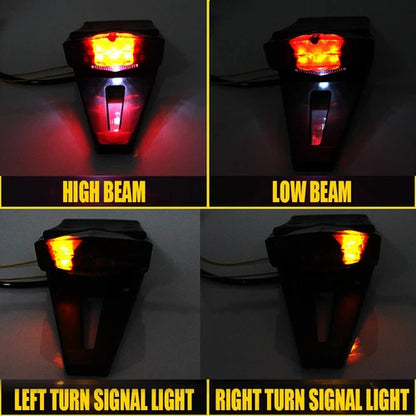 Universal Dirt Enduro Bike Rear LED Fender Brake Tail Light Turn Signal Off-road