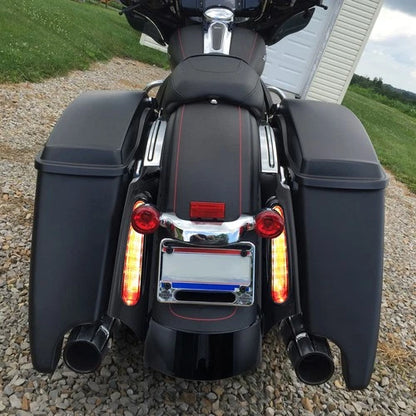 Rear Fender Fascia Set W/ Led light Fit For Harley Touring Electra Glide 2009-13
