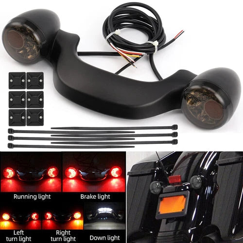Bullet Rear Brake LED Light Bar Turn Signal For Harley Street Glide FLHX 10-23