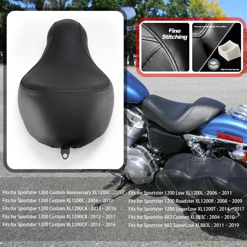 Front Driver Rider Solo Seat For Harley Sportster 883 1200 Iron 48 72 2004-2015
